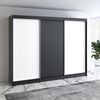 Schwebetürenschrank MERO 3-türig Schrank 200 cm Farbe: Schwarz ,weiß Bild 2