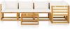 vidaXL 6-tlg. Garten-Lounge-Set mit Auflagen Creme Massivholz Akazie 3057656 Bild 3