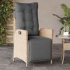 vidaXL Gartensessel mit Fußteil 2 Stk. Verstellbar Poly Rattan 365293 Bild 3