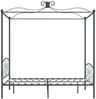 vidaXL Himmelbett-Gestell Grau Metall 140 x 200 cm 284483 Bild 4