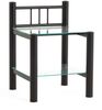 Dico Metall Nachttisch Beistelltisch mit 2 Glasauflagen Bild 1