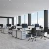 Yaheetech Bürostuhl Schreibtischstuhl Drehstuhl Drehocker Bürohocker mit Rollen, Arbeitshocker mit abnehmbare Armlehnen，höhenverstellbar 48-62 cm aus Kunstleder Schwarz Bild 4