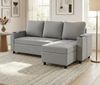 HOMALL Sofa Bequemes Eck-Schlafsofa, mit Schlaffunktion und Bettkasten,Becherhaltern Bild 2