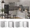 Eckunterschrank R-Line Beton 86 cm ohne Arbeitsplatte Vicco Bild 2