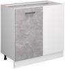 Eckunterschrank R-Line Beton 86 cm ohne Arbeitsplatte Vicco Bild 5