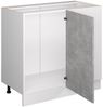 Eckunterschrank R-Line Beton 86 cm ohne Arbeitsplatte Vicco Bild 3