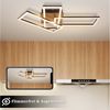 ZMH LED Deckenleuchte Wohnzimmer Schwarz 2/3 Rahmen Modern Dimmbar Schlafzimmer, Augenschutz, LED fest integriert, 3000-6500K Bild 4