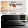 ZMH LED Deckenleuchte Wohnzimmer Schwarz 2/3 Rahmen Modern Dimmbar Schlafzimmer, Augenschutz, LED fest integriert, 3000-6500K Bild 2