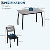 GarveeMore Essgruppe Esstisch-Set für 4, Esstisch mit 4 Stühlen Platzsparend Bild 3