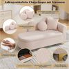 STILVORA Schlafsofa Multifunktionale Chaiselongue Einzelsessel mit Stauraum für Wohnungen, Einzel-Chaiselongue, Recamiere, Teddyplüsch, Retro Design, Metallfüße, feste Polsterung, atmungsaktiv Bild 4