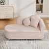 STILVORA Schlafsofa Multifunktionale Chaiselongue Einzelsessel mit Stauraum für Wohnungen, Einzel-Chaiselongue, Recamiere, Teddyplüsch, Retro Design, Metallfüße, feste Polsterung, atmungsaktiv Bild 2