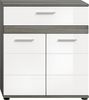 Badschrank Blake II - Rauchsilber / Weiß Hochglanz Bild 5