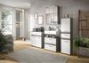 Badschrank Blake II - Rauchsilber / Weiß Hochglanz Bild 4