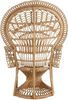 Pfauenthron aus Rattan grau mit Kissen Bild 3