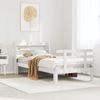 Einzelbettgestell Design für Erwachsene mit Kopfteil ohne Matratze Weiß 90x190 cm d3159e Bild 2