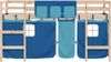 vidaXL Kinderhochbett mit Vorhängen Blau 90x190 cm Massivholz Kiefer 3206974 Bild 5