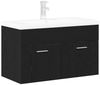 vidaXL Badezimmerschrank Schwarz Eichen-Optik 90 x 38,5 x 46 cm 3333136 Bild 2