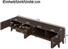 TV-Lowboard 170 x 35 x 40 cm aus Spanplatte in Natur-Holzoptik mit 3 Türen & Schublade Bild 4