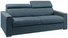 Schlafsofa 4-Sitzer Stoff VIZIR - Blau - Mit Lattenrost: 160 cm - Matratze: 18 cm mit Memory Schaum Bild 2