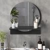 Badezimmerspiegel Elyra Schwarz 50 x 54.5 cm mit Ablage Vicco Bild 3