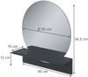 Badezimmerspiegel Elyra Schwarz 50 x 54.5 cm mit Ablage Vicco Bild 2