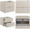 Lomadox Badmöbel-Set DURANGO-56, (Spar-Set, 2-St, Waschtischunterschrank Hochschrank), Unterschrank 60cm breit, kaschmir, versch. Griffvarianten Bild 3
