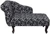 vidaXL Chaiselongue Schwarz und Weiß Stoff 242403 Bild 2