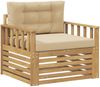 vidaXL Outdoor-Sofa Polyester Weiß und Beige 3439130 Bild 2