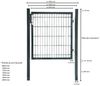 HOME DELUXE Gartentor für Doppelstabmattenzaun PORTARIUS - 180 cm Grün Bild 5