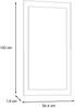 FORTE Trondheim Spiegel, Holzwerkstoff, Schwarz, 54,4 x 100 x 1,9 cm Bild 4