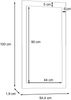 FORTE Trondheim Spiegel, Holzwerkstoff, Schwarz, 54,4 x 100 x 1,9 cm Bild 5