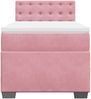 vidaXL Boxspringbett mit Matratze Rosa 90x200 cm Samt 3286215 Bild 4