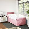 vidaXL Boxspringbett mit Matratze Rosa 90x200 cm Samt 3286215 Bild 3