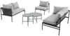 Vente-unique - ULAME Gartensitzgruppe Metall Grau - B 72,5 cm x H 67,5 cm x L 136,5 cm Bild 4
