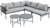 Vente-unique - ULAME Gartensitzgruppe Metall Grau - B 72,5 cm x H 67,5 cm x L 136,5 cm Bild 3