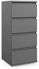 Garderoben-Set BERLIN – Kleiderschrank mit Polsterplatten, Schuhschrank und Schrankaufsatz 90 cm, für Flur und Eingangsbereich (Graphite, Trinity 15), 225 x 40 x 90 cm Bild 5