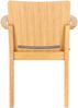 Armlehnstuhl Kelley aus Eichenholz, massiv geölt, moderner Stil, Sitz gepolstert mit Schurwolle, Farbe Eiche Natur Bild 3