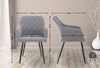 CLP 2er Set Esszimmerstuhl Shila,grau Stoff Bild 2