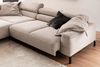 KAWOLA Sofa DELIA Ecksofa Cord taupe mit motorischem Sitzvorzug Recamiere links 74 x 219 x 276 cm Bild 2