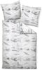 Janine Moments Mako-Satin Bettwäsche 135x200 Boote Leuchtturm weiß blau sand 98101-02 Bild 2