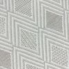 Carpetia Outdoorteppich In- und Outdoorteppich Terasse Wohnzimmerteppich Rautenmuster Creme, rund, Höhe: 5 mm Bild 3