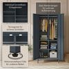 skølm 'Ituri' Kleiderschrank, Metall, 170x45x80 cm, anthrazit, Garderobe mit 4 Fächern und 2 Kleiderstangen Bild 3