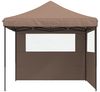vidaXL Pop-Up Partyzelt, faltbar, Stahl / PE, Braun, mit 2 Seitenteilen, 315 x 292 x 292 cm Bild 3