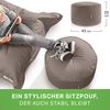 Green Bean® Sitzsack-Hocker 45x25cm mit EPS-Perlen Füllung - Sitz-Pouf für Sitzsäcke - Sitzhocker für Kinder und Erwachsene - Khaki Bild 4