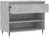 vidaXL Schuhregal Betongrau 70x36x60 cm Holzwerkstoff 831432 Bild 5