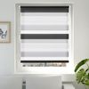Doppelrollo rollos für Fenster ohne Bohren 130cm, OUBO, Lichtschutz, freihängend, mit Klemmträger, Klemmfix, livhtdurchlässig und verdunkelnd Bild 3