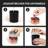 Swkien Müslibecher Joghurtbecher Müsli Becher to Go mit Löffel 780ML Schwarz Bild 4
