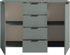 Sideboard >Linz< 2 Türen, 4 Schübe, in Salbei - 135x90x40cm (BxHxT) Bild 5