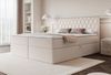 Selsey 'Carenzo' Boxspringbett mit Bonellmatratze, Topper, Chenille, creme, 140x200 cm Bild 2