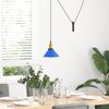 vidaXL Pendelleuchte Höhenverstellbar E27 Dunkelblau Glänzend Ø 22 cm 4103444 Bild 3